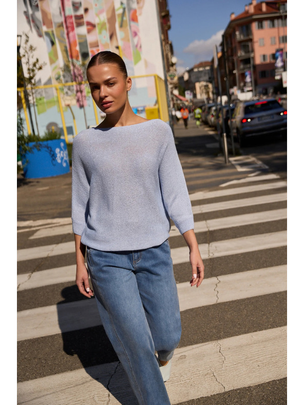 Moodo Tenký sveter modrý Moodo