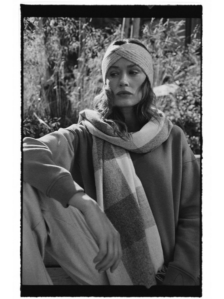 Moodo Šál v kostke béžový Moodo