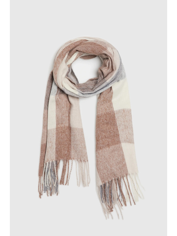 Moodo Šál v kostke béžový Moodo
