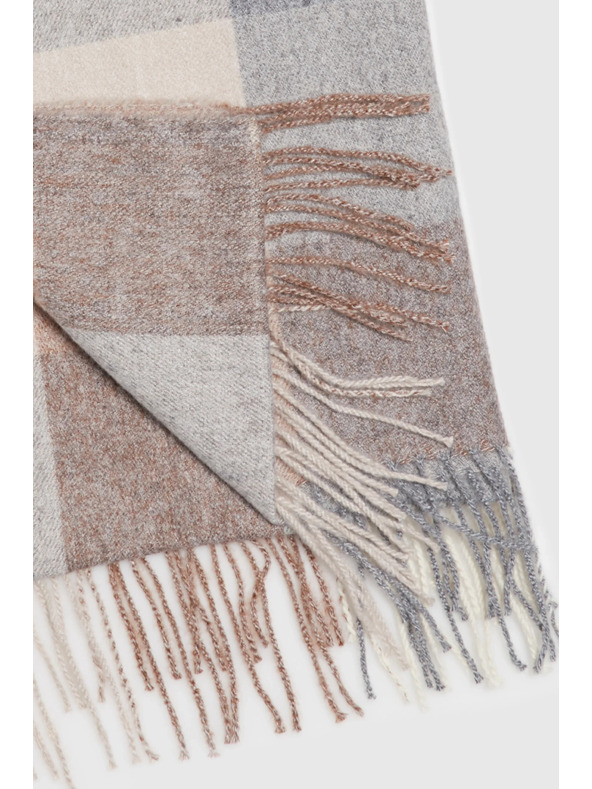 Moodo Šál v kostke béžový Moodo