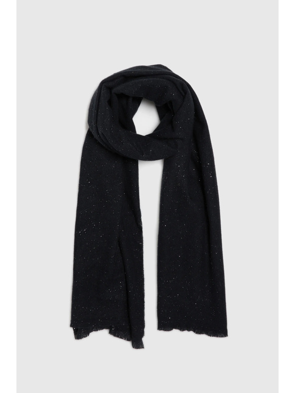 Moodo Hladký čierny šál Moodo