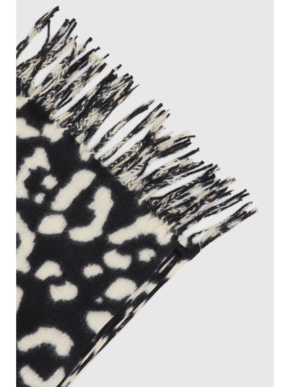 Moodo Krémový šál s leopardím vzorom Moodo