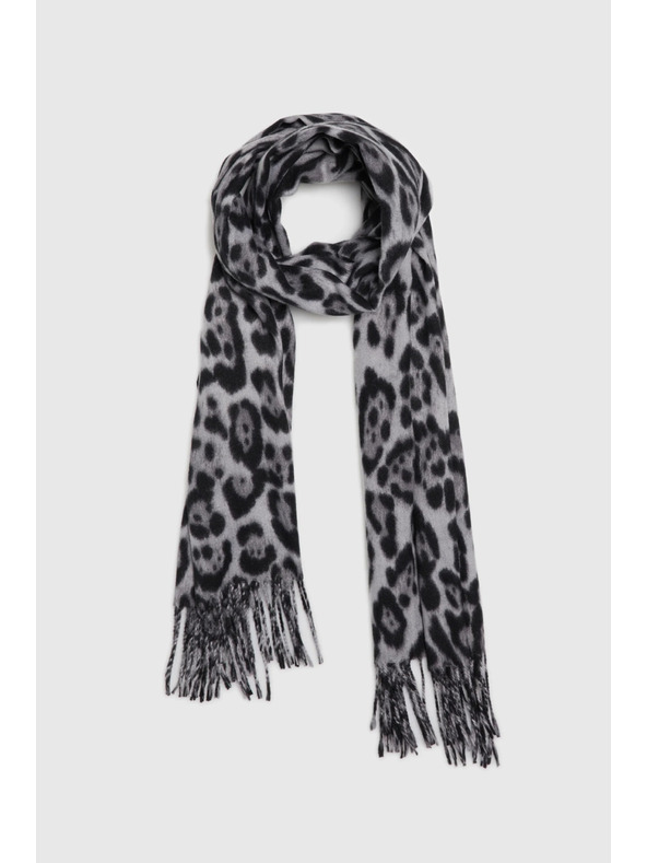 Moodo Šál v leopardím vzore sivý Moodo