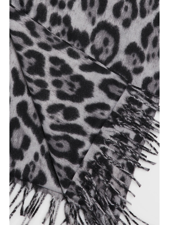 Moodo Šál v leopardím vzore sivý Moodo
