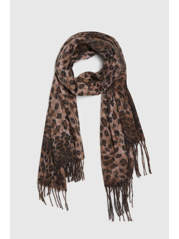 Moodo Šál v leopardím vzore hnedý Moodo
