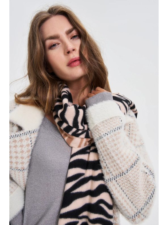 Moodo Šál so zvieracím vzorom béžový Moodo