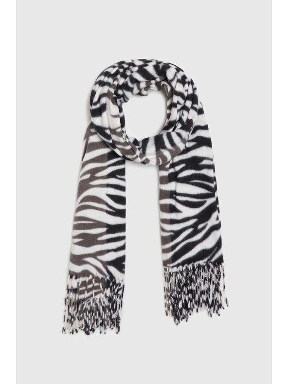 Moodo Vzorkovaný šál čierny Moodo