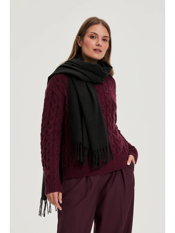 Moodo Šál so strapcom čierny Moodo