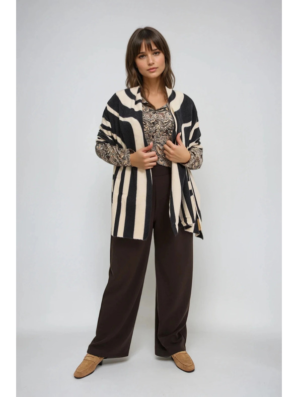 Moodo Šál s geometrickým vzorom béžový Moodo