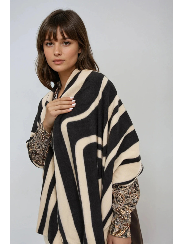 Moodo Šál s geometrickým vzorom béžový Moodo