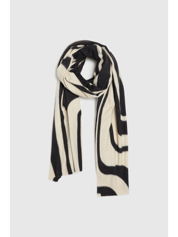 Moodo Šál s geometrickým vzorom béžový Moodo