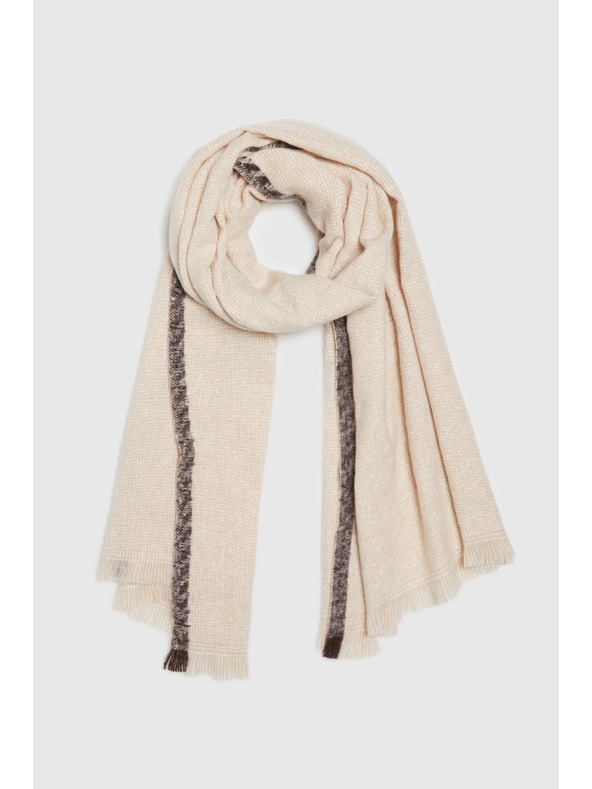 Moodo Hladký béžový šál Moodo