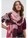 Moodo Vzorovaný šál burgundský Moodo