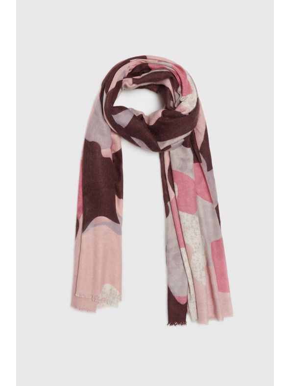 Moodo Vzorovaný šál burgundský Moodo