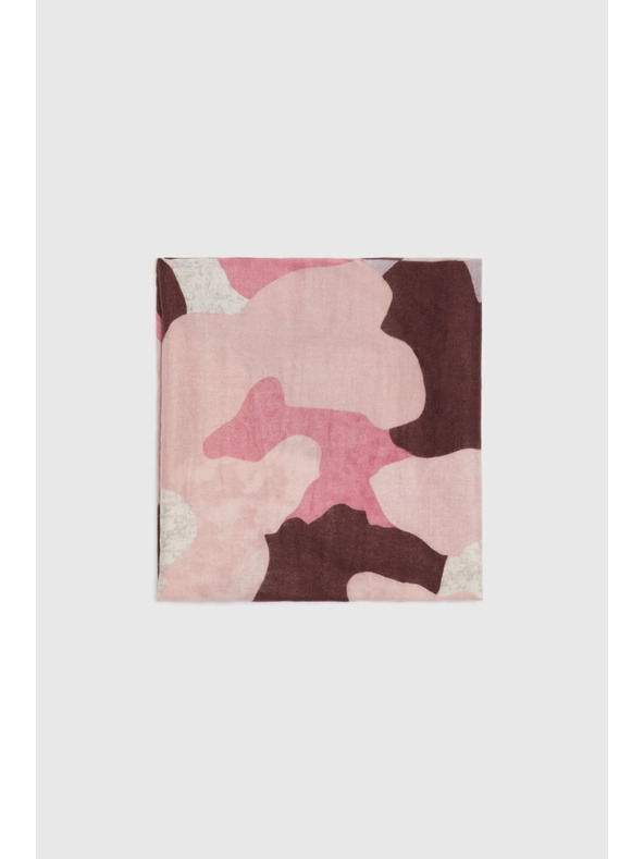 Moodo Vzorovaný šál burgundský Moodo