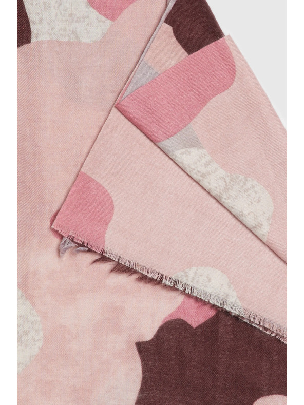 Moodo Vzorovaný šál burgundský Moodo