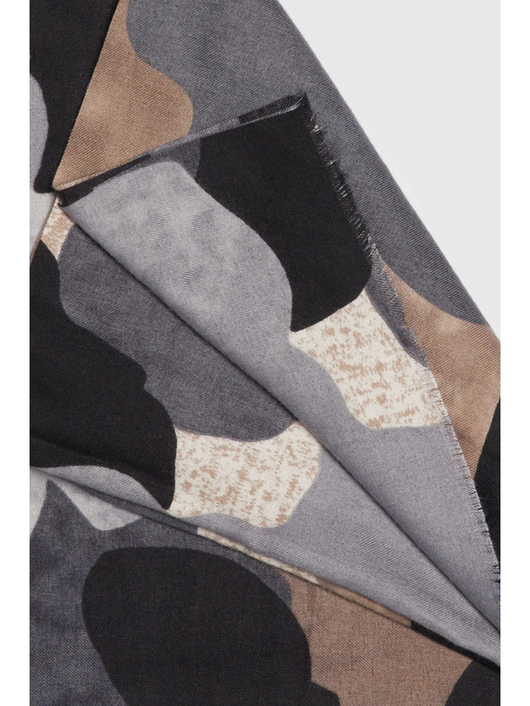 Moodo Vzorovaný šál sivý Moodo