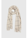 Moodo Šál vo štvorčekoch so strapcami béžový Moodo