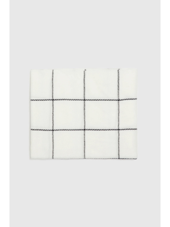 Moodo Šál vo štvorčekoch biely Moodo