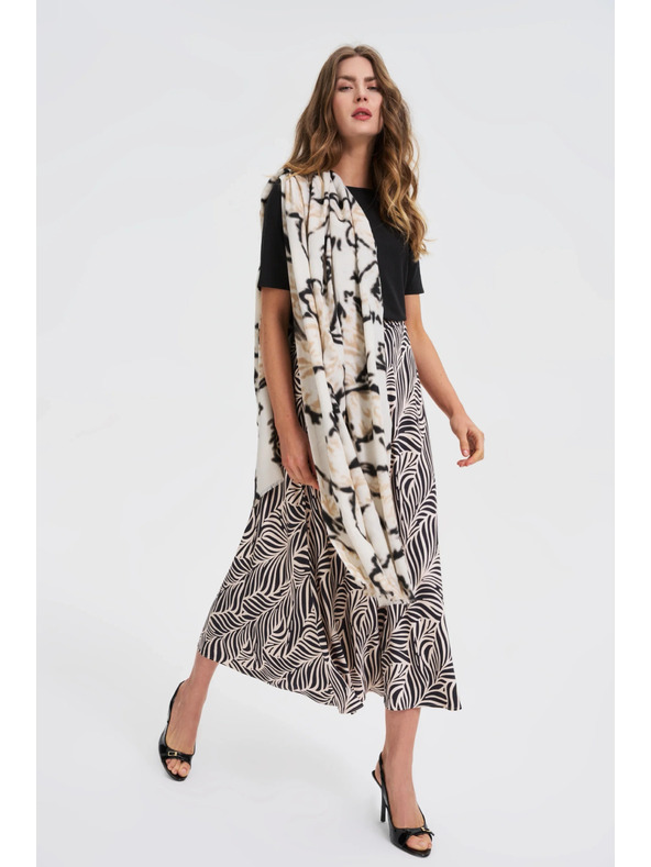 Moodo Vzorovaný šatka béžová Moodo