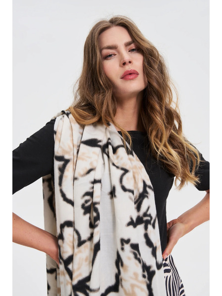 Moodo Vzorovaný šatka béžová Moodo
