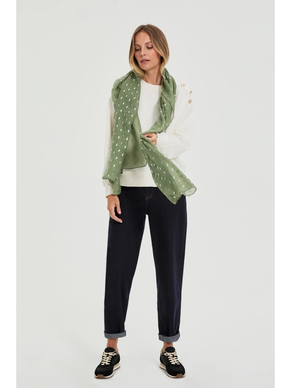 Moodo Šál s potlačením olivový Moodo