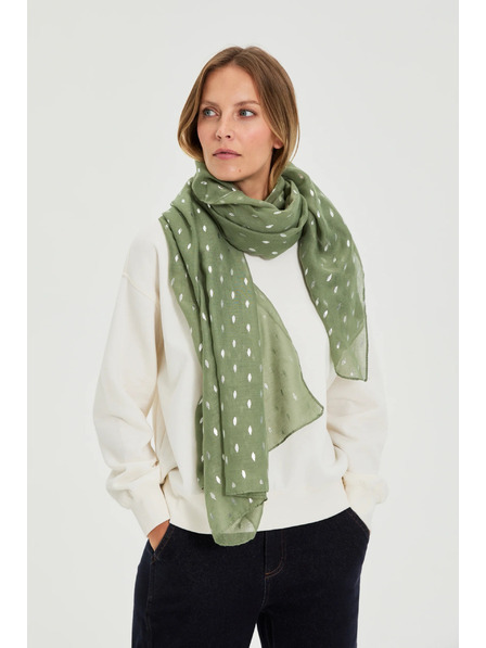 Moodo Šál s potlačením olivový Moodo