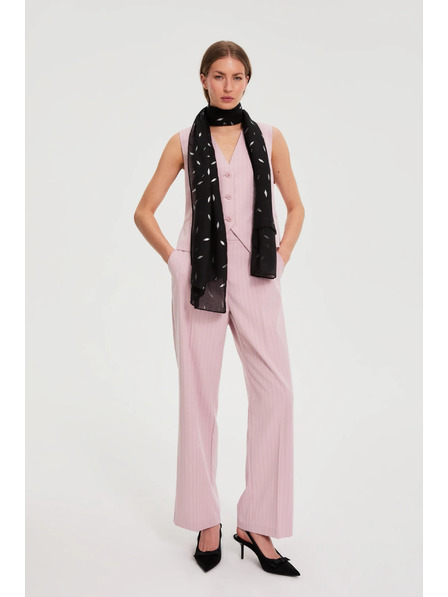 Moodo Šál s metalickým potlačením čierny Moodo