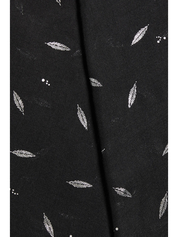 Moodo Šál s metalickým potlačením čierny Moodo