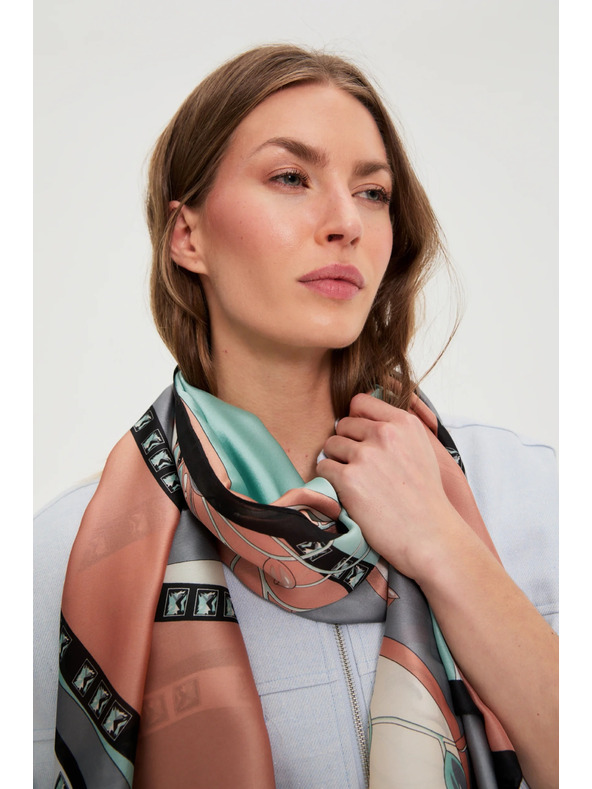 Moodo Vzorovaný šál mätový Moodo