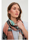 Moodo Vzorovaný šál mätový Moodo