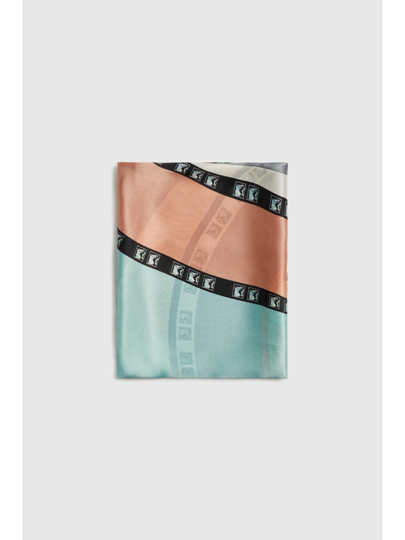 Moodo Vzorovaný šál mätový Moodo