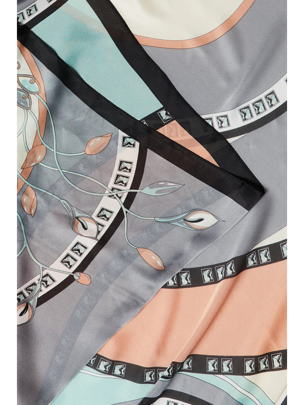 Moodo Vzorovaný šál mätový Moodo