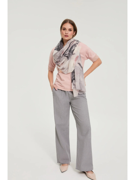 Moodo Vzorovaný šál ružový Moodo