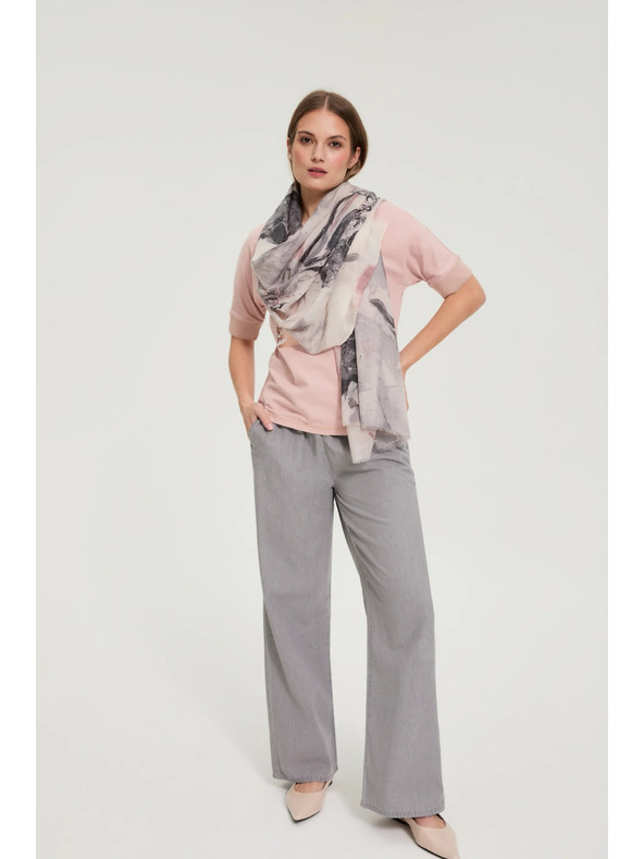 Moodo Vzorovaný šál ružový Moodo