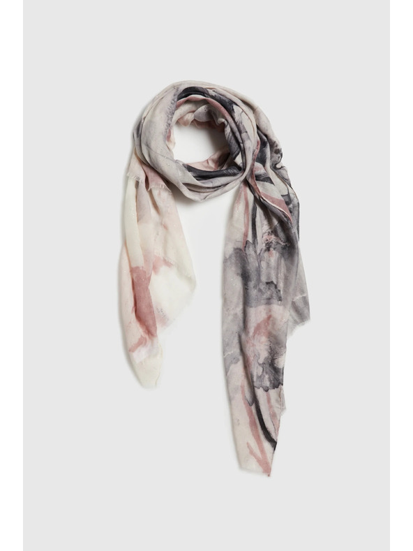 Moodo Vzorovaný šál ružový Moodo