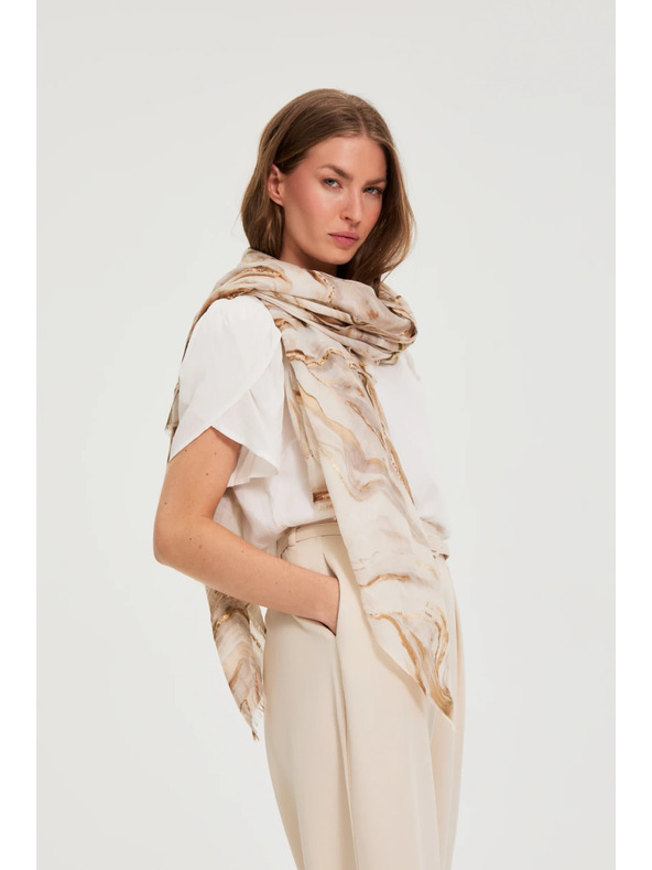Moodo Šál v mramorovom vzore béžový Moodo
