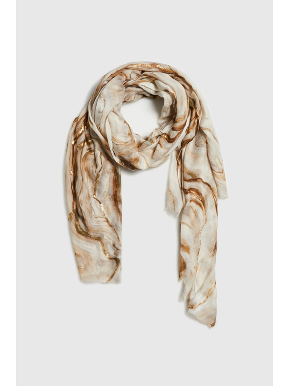 Moodo Šál v mramorovom vzore béžový Moodo