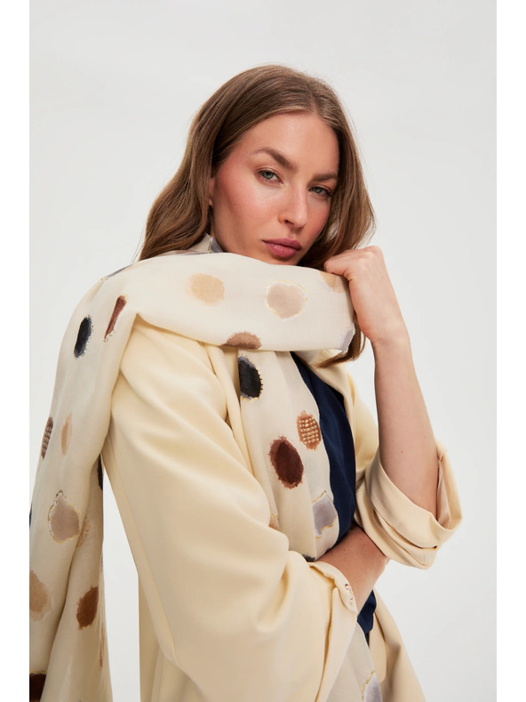 Moodo Šála s bodkami béžová Moodo