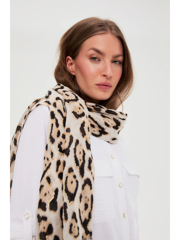 Moodo Šál v leopardím vzore béžový Moodo