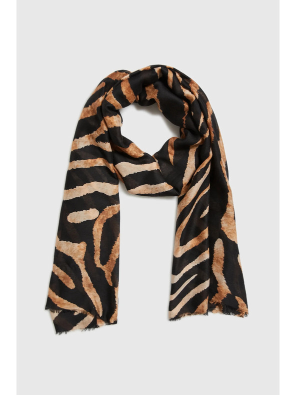 Moodo Šál so zvieracím vzorom čierny Moodo
