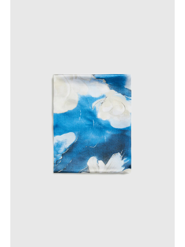 Moodo Šála s kvetinovým vzorom svetlomodrá Moodo