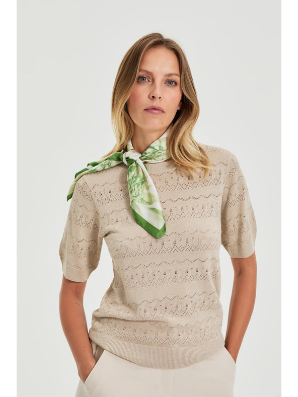 Moodo Vzorovaná šatka zelená Moodo