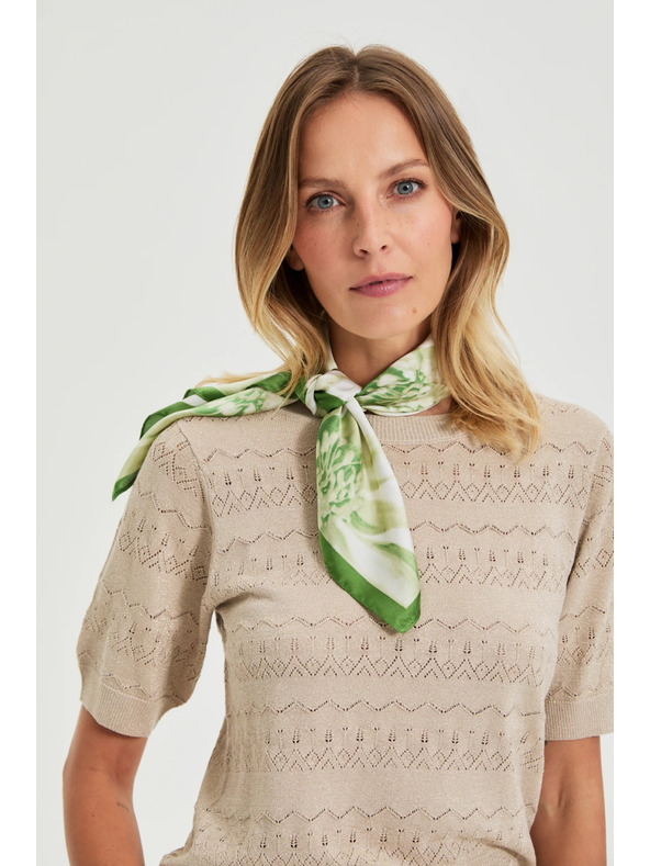 Moodo Vzorovaná šatka zelená Moodo