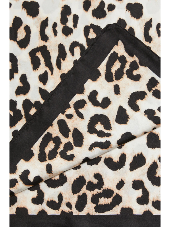 Moodo Šatka s leopardím vzorom hnedá Moodo