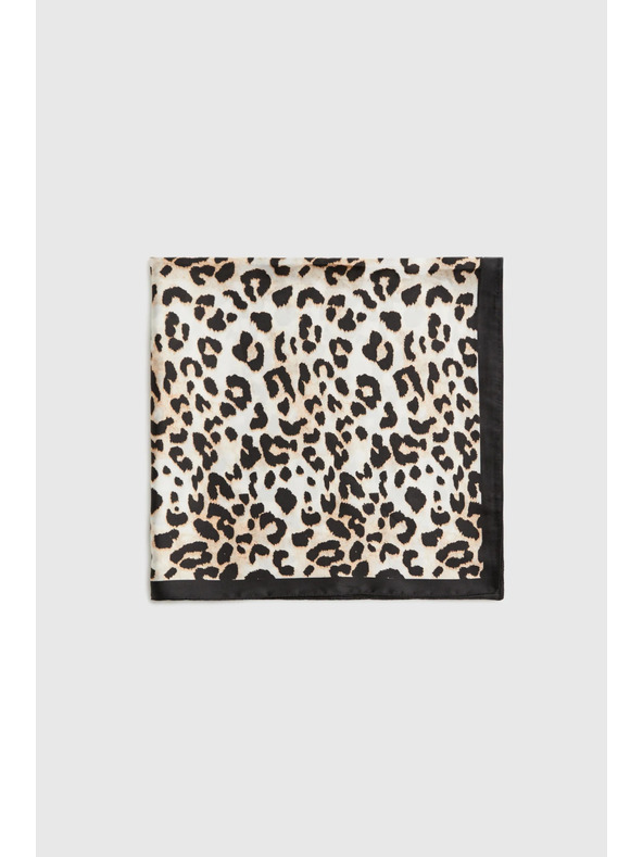 Moodo Šatka s leopardím vzorom hnedá Moodo