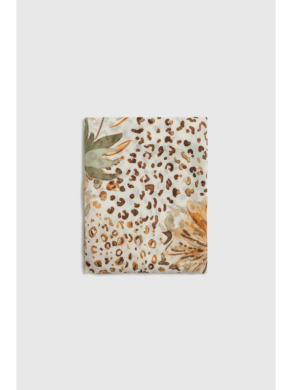 Moodo Vzorovaný šál béžový Moodo