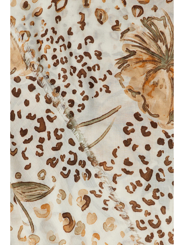 Moodo Vzorovaný šál béžový Moodo