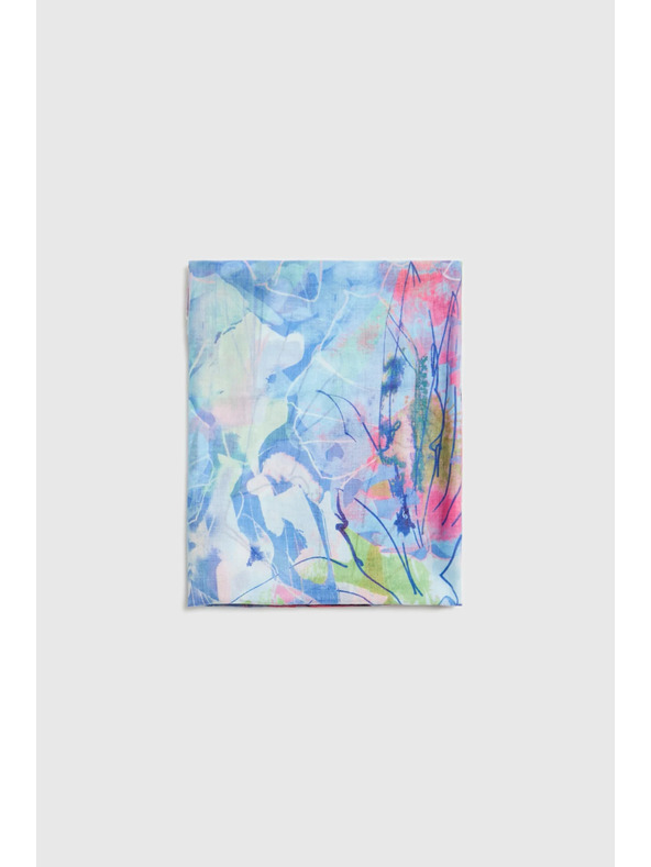 Moodo Vzorkovaný šál modrý Moodo