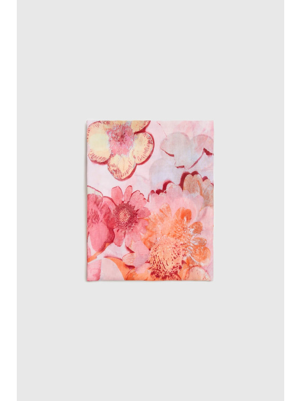 Moodo Šál s kvetmi ružový Moodo